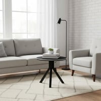 طاولة قهوة دائرية بورسلان 70*60 سم - اسود