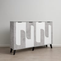 خزانة أحذية 4 أبواب خشب ماليزي 160 سم - رمادي فاتح...