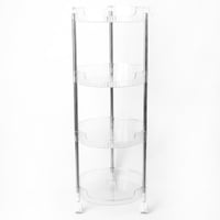 ارفف تخزين بعجلات من الاكريلك 4 أدوار