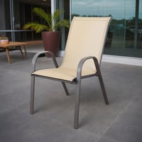 كرسي جلوس خارجي بتصميم عصري – لون بيج