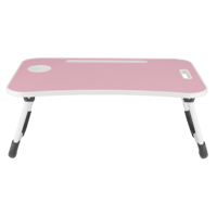 طاولة دراسة ولابتوب قابلة للطي – لون وردي