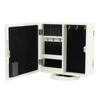 خزانة إكسسوار من الجانبين لون ابيض مع قاعدة قابلة...