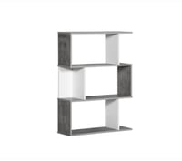 وحدة أرفف خشب ماليزي , تصميم مفتوح 3 أدوار لون رما...