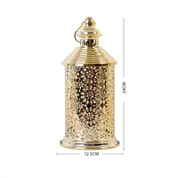 فانوس رمضاني مزخرف دائري لون ذهبي -G-K-04-02