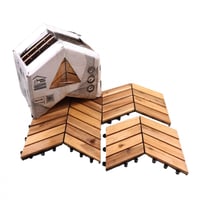 بلاط خشبي خارجي - ارضيات خشبية مثلثة مقاس 30*30سم...