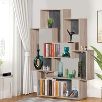 وحدة رفوف خشب ماليزي للكتب بتصميم مفتوح – لمسة أني...