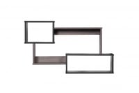 أرفف حائط متشابكة - بني غامق واسود