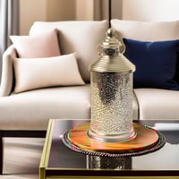 فانوس ذهبي رمضاني جميل بشكل دائري باللون الذهبي