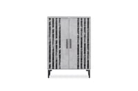 خزانة أحذية خشب 5 أدوار 2 باب لون رمادي - صناعة ما...