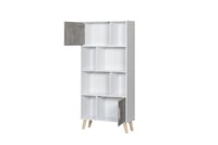 وحدة رفوف مكتبية 4 أدوار بأقسام متنوعة – خشب ماليز...