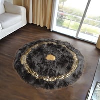 سجادة فرو ناعمة مستديرة