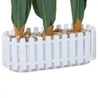 شجرة صناعية للزينة لون اخضر 3 فروع بقاعدة مستطيلة...