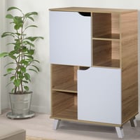 وحدة تخزين ادراج 4 دور خشب ماليزي بابين لون خشبي و...