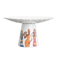 طقم صحون دائرية للتقديم 3 حبة بقاعدة-L-04-01