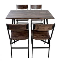 طاولة طعام خشب بني 4 كراسي مقاس 110*70*74.5 سم