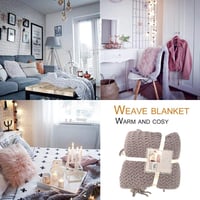 بطانية كنب محبوكة لون رصاصي مقاس 127*152 سم-O-04-0...