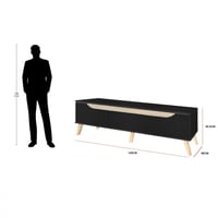 طاولة تلفزيون خشب ماليزي 160 سم مع 3 ادراج للتخزين...