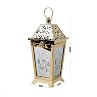 فانوس رمضان عمودي لون ذهبي -G-K-04-02