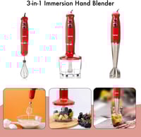 جيباس ,خلاط كهربائي يدوي 400 واط / احمر-J-03-01