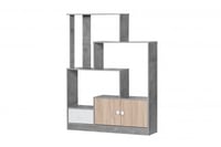 وحدة تخزين رفوف مدخل خشب ماليزي مع ادراج تخزين سفل...