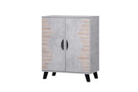 خزانة الأحذية 4 ادوار خشب ماليزي بابين لون رصاصي م...