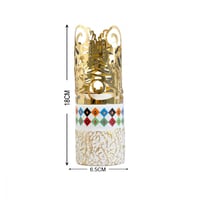 مباخر سيراميك دائرية مع زخارف ذهبية جميلة من الإست...