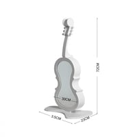 خزاة اكسسوار مع مرآة على شكل جيتار ابيض