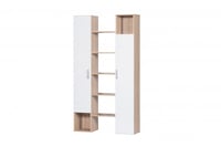 وحدة تخزين خشب ماليزي بابين و 5 ارفف مع ادراج لون...