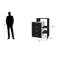 دولاب تنظيم خشب ماليزي 4 أدراج مع أرفف – ترتيب مثا...