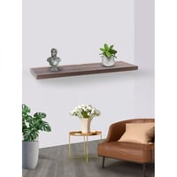 رف حائط مستطيل من الخشب , لون زيتي مقاس 80 سم A_08...