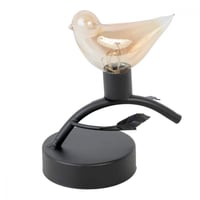 مصباح طاولة على شكل عصفور فوق الغصن