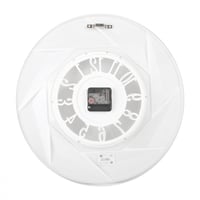 ساعة حائط دائرية مرايات بتصميم منشور لون فضي