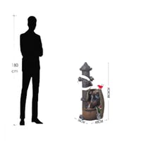 نافورة حديقة منزل علي شكل مضخة الماء مع إضاءة ليد...