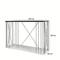 طاولة كونسول مداخل البيت خشب ماليزي لون اسود ورخام...