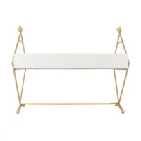 صينية تقديم مستطيلة مع ستاند حديد ذهبي بقاعدة ثابث...