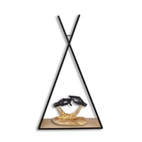 رف ديكور للحائط شكل مثلث أسود