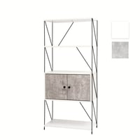 رفوف تنظيم مودرن - ابيض ورمادي