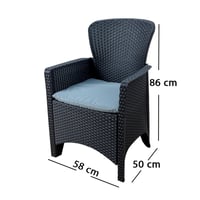 جلسة حديقة خارجية 2 كراسي وطاولة جانبية