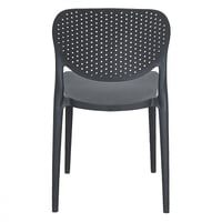 كرسي بلاستيك قوي مع مسند ظهر اسود