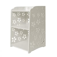 وحدة تخزين خشبية دورين مفتوح مع رف علوي مخرمة بالو...