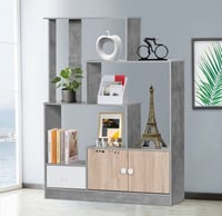 وحدة تخزين رفوف مدخل خشب ماليزي مع ادراج تخزين سفل...