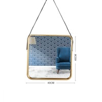 مرآة معلقة جدارية مربعة الشكل بحزام تثبيت A_11_1