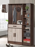 وحدة تخزين متكاملة 6 أرفف مع خزانة أحذية وإستاند ت...