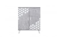 جزامة أحذية خشب ماليزي بابين 4 دور لون رمادي