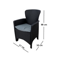 كراسي الحدائق 2 كراسي وطاولة جانبية قابلة للطي