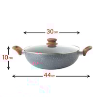 مقلاة عميقة بغطاء غير لاصقة
