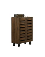 خزانة أحذيه 4 ارفف خشب ماليزي عالي الجودة لون بني