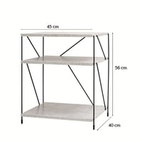 طاولة جانبية مودرن - رمادي رخامي