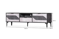 طاولة تلفزيون مستطيلة 160 سم خشب ماليزي 3 أدراج تخ...