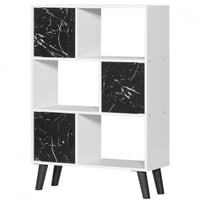 خزانة تنظيم كتب خشب ماليزي مقسمة ثلاث أرفف مع ادرا...